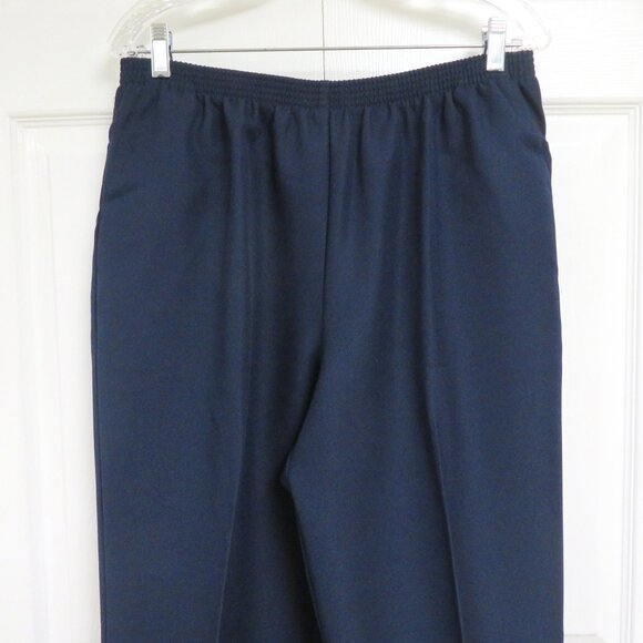 New! Alfred Dunner Classics 16 SHORT Navy Solid - Picture 3 of 6